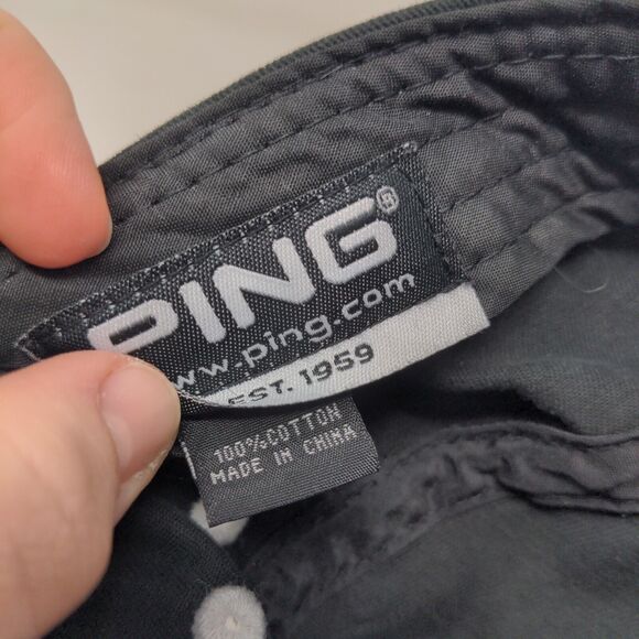 PING Women's Golf Cadet Cap Black Adjustable Embroidered Logo - Picture 8 of 8